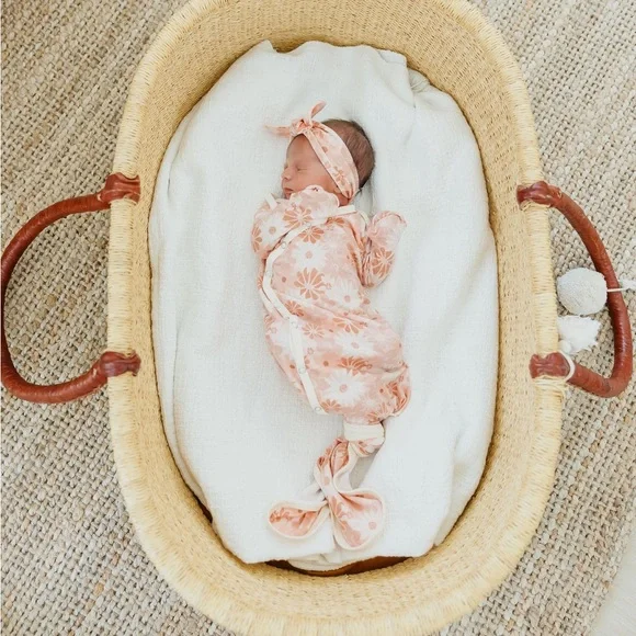 Copper Pearl Newborn NB Knotted Gown “Penny” - Picture 3 of 3